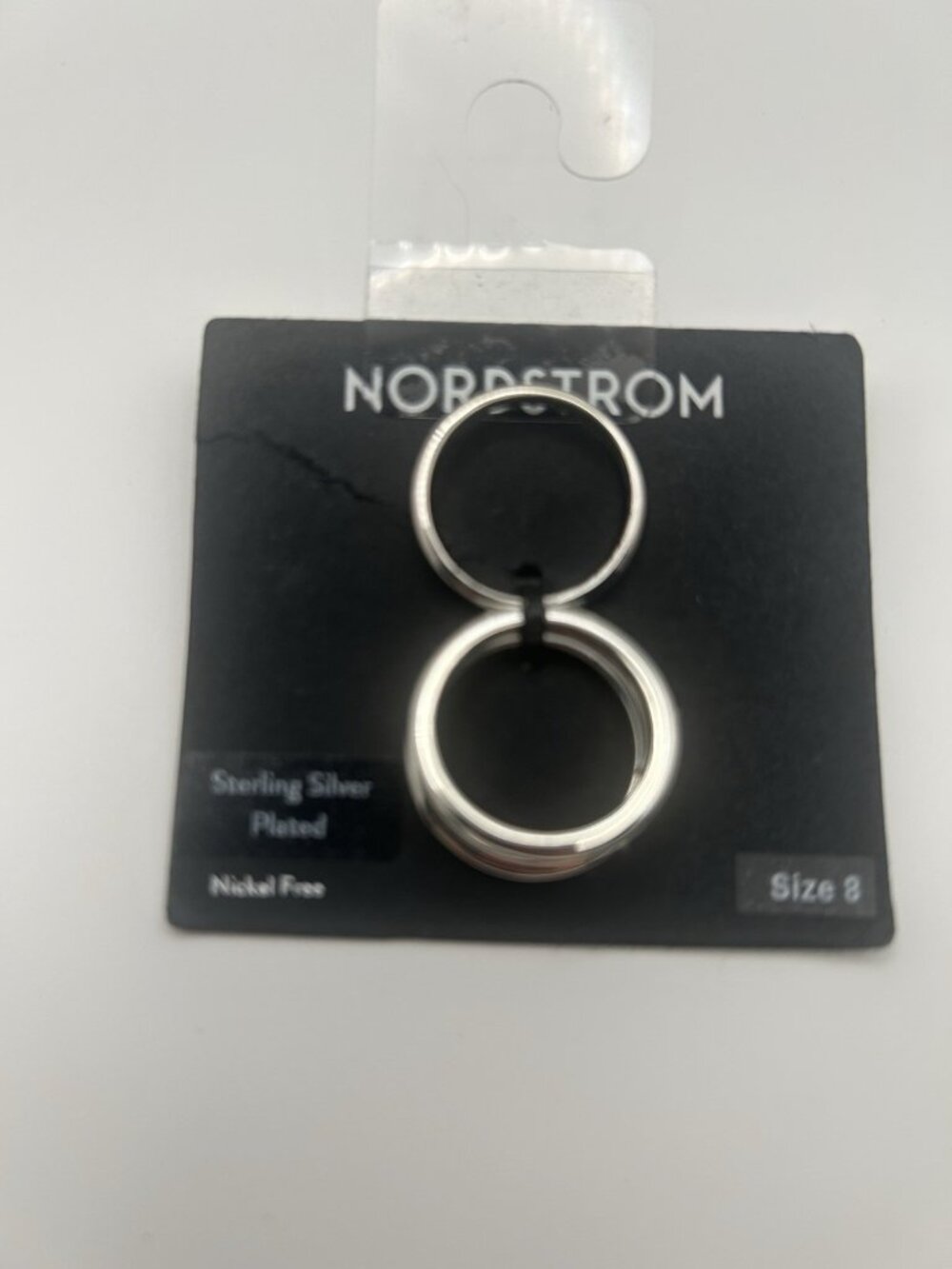 Nordstrom Rack Sterling Tone Stacking Band Ring Size 8